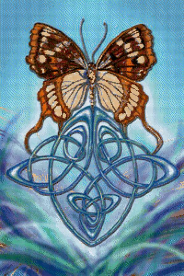 Серия "Тотем" - тотем, бабочки - предпросмотр