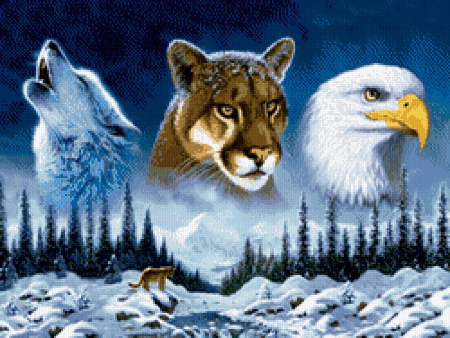 картина - картина, пейзаж, животные - предпросмотр