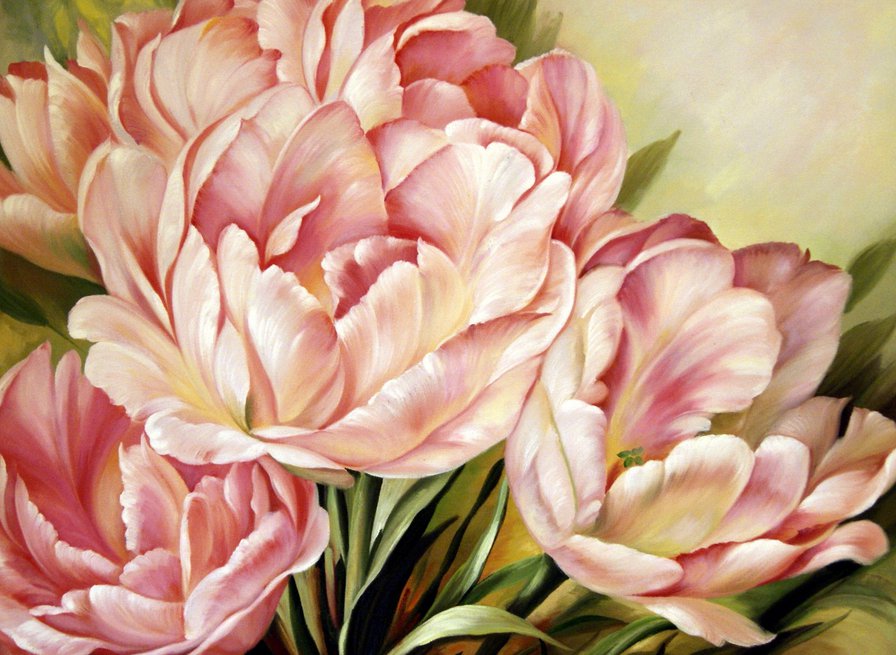 весенние цветы - розовые цветы, букет, весенние цветы, тюльпаны, тюльпан - оригинал