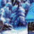 Предпросмотр схемы вышивки «зимняя деревушка» (№561072)