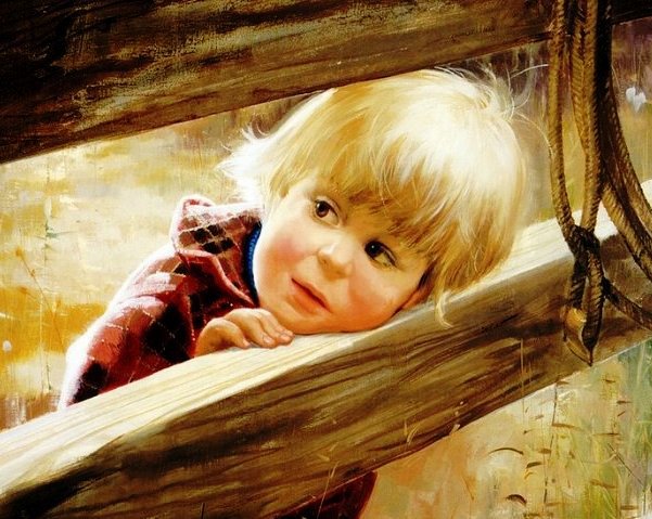 любопытство - пано, малыш, дитя - оригинал