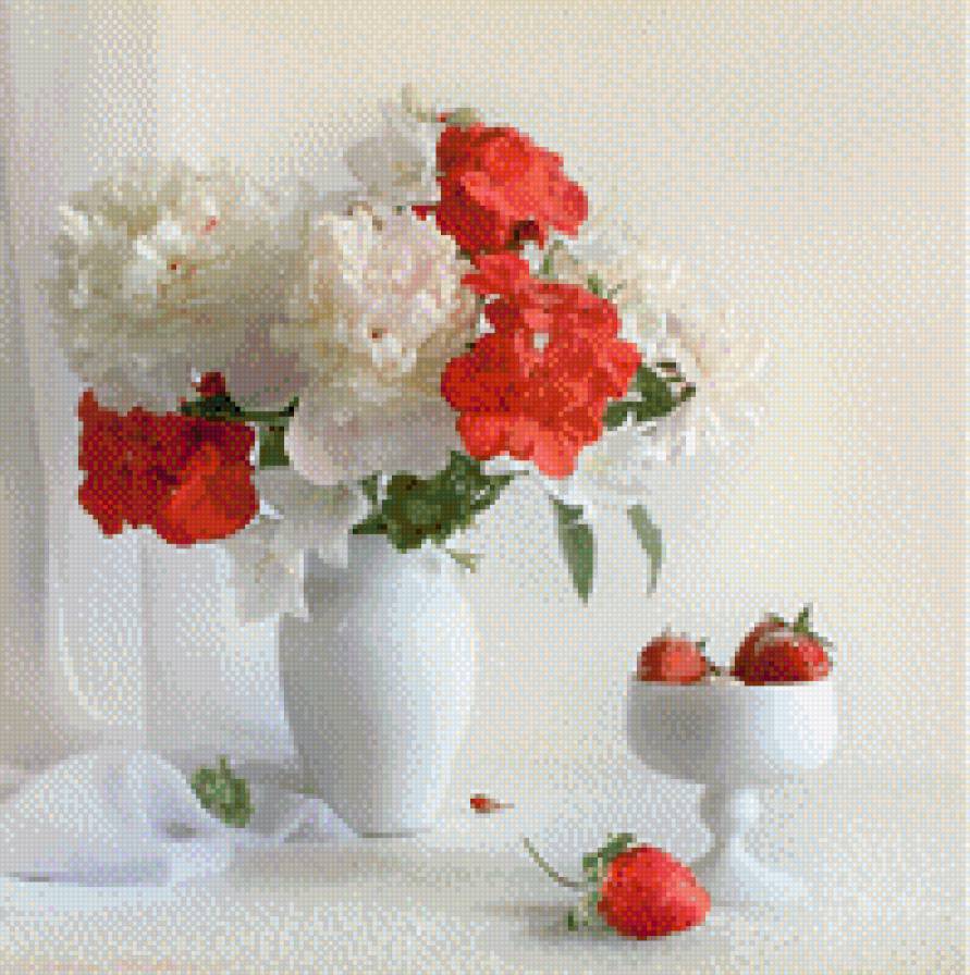 Червоний і білий - квіти - предпросмотр