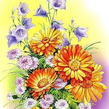 Схема вышивки «цветы»