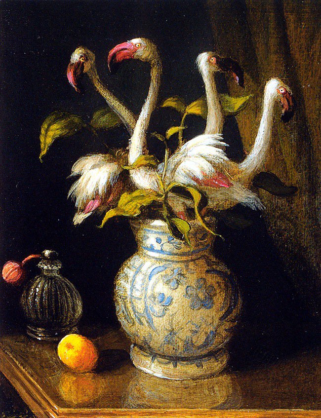 Михаель Сова. Розовые фламинго - оригинал