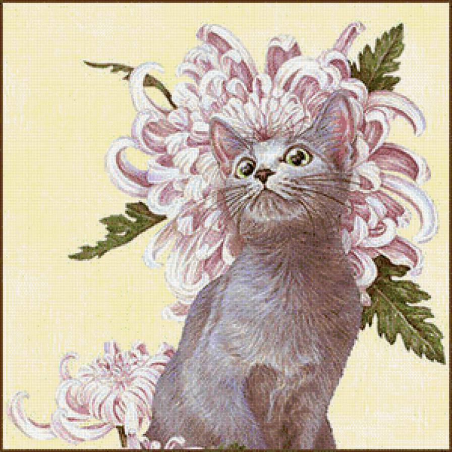 цветочный кот - котики - предпросмотр