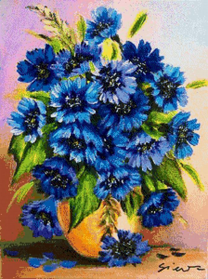 васильки - букет - предпросмотр