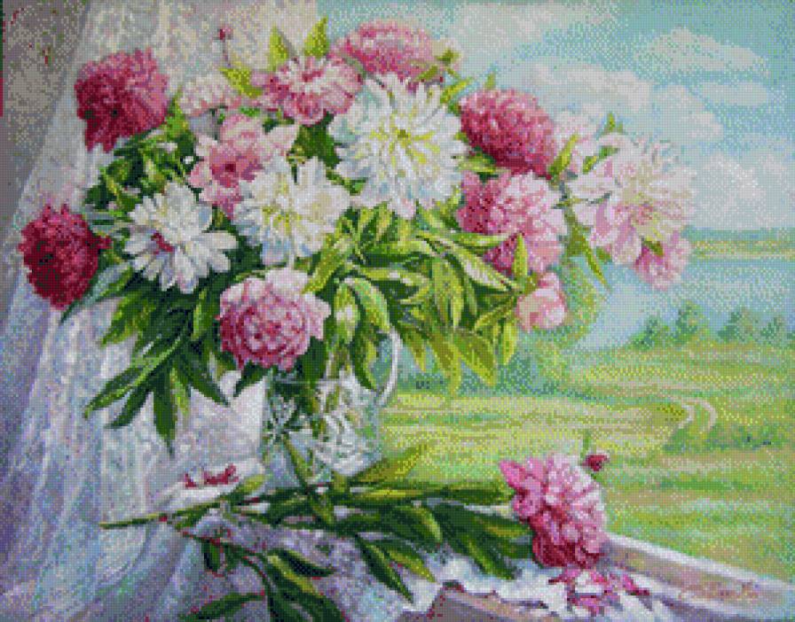 букет на окне - букет - предпросмотр