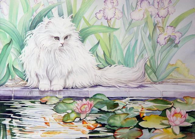 у пруда - котики - оригинал