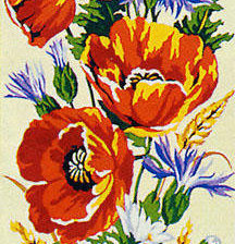 Схема вышивки «пано с маками»