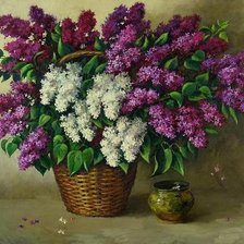 Схема вышивки «сирень»