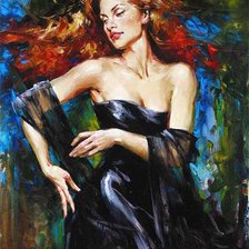 Схема вышивки «Девушка»