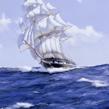 Схема вышивки «Парусник»