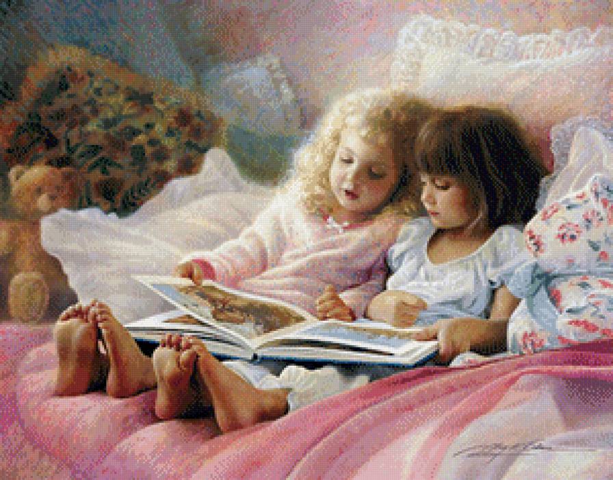 Подружки - чтение, дети - предпросмотр