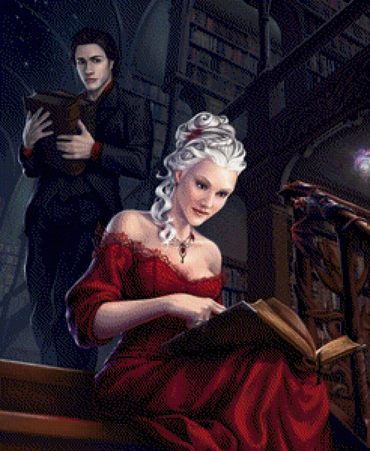 №563684 - книга, пара, девушка, ночь - предпросмотр