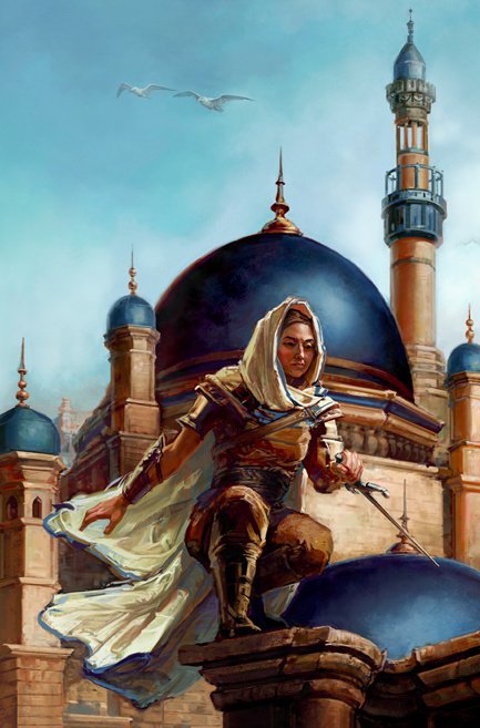 №563701 - крыша, оружие, воин, небо - оригинал