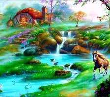 Конь у реки