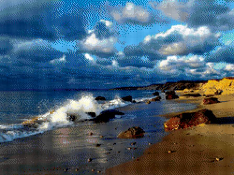 красивое побережье и небо - небо, берег, природа - предпросмотр