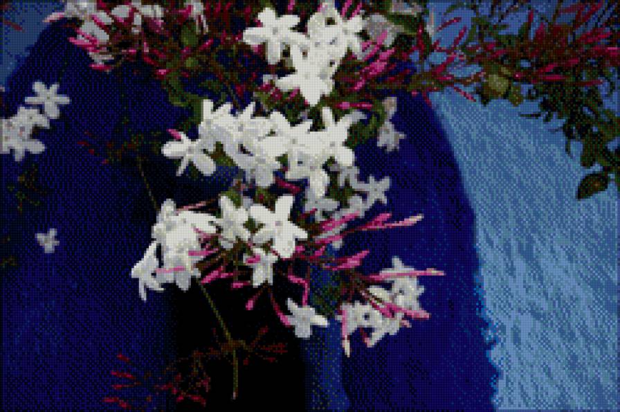 белые цветочки - ярко, цветы - предпросмотр