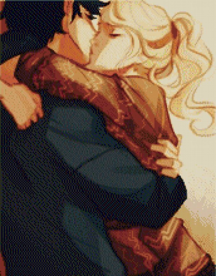 Поцелуй - любовь, пара - предпросмотр