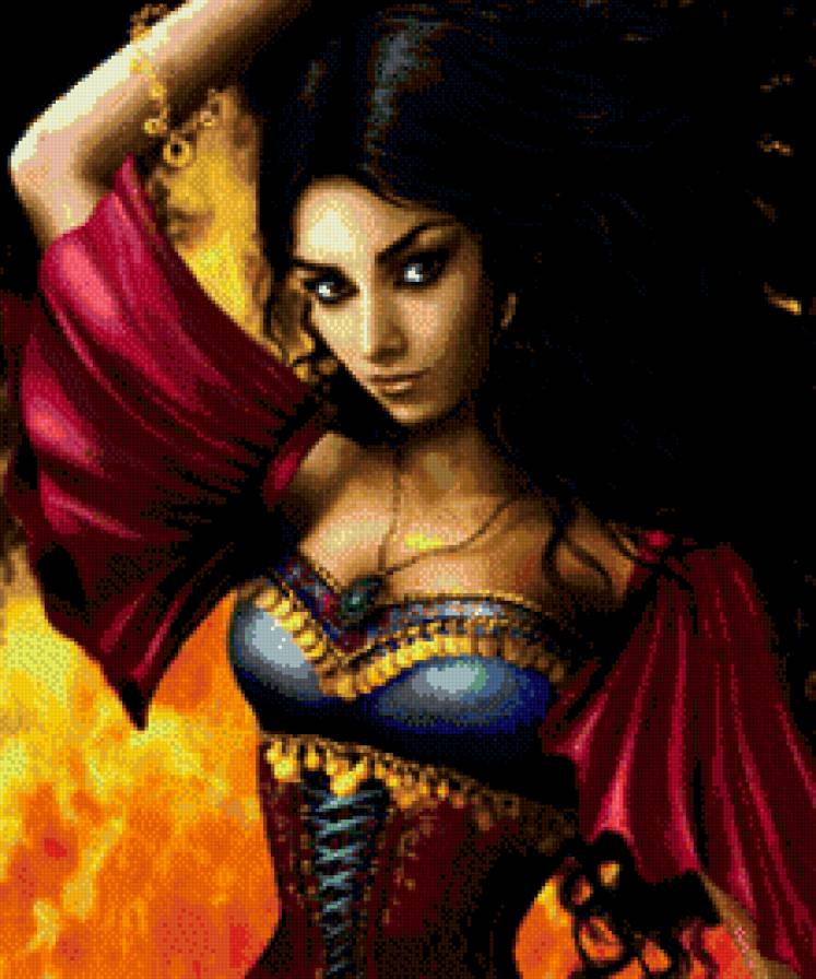 девушка3 - красота, женщина, огонь - предпросмотр