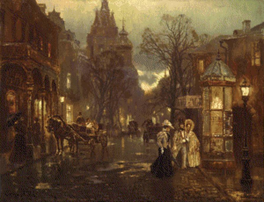 михаил сатаров 30 провинция - бричка, карета, михаил сатаров, город, кони - предпросмотр