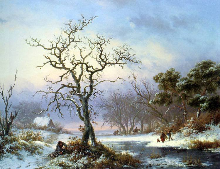 михаил сатаров 38 зимний день - лес, снег, картина, природа, зима, михаил сатаров, пейзаж - оригинал