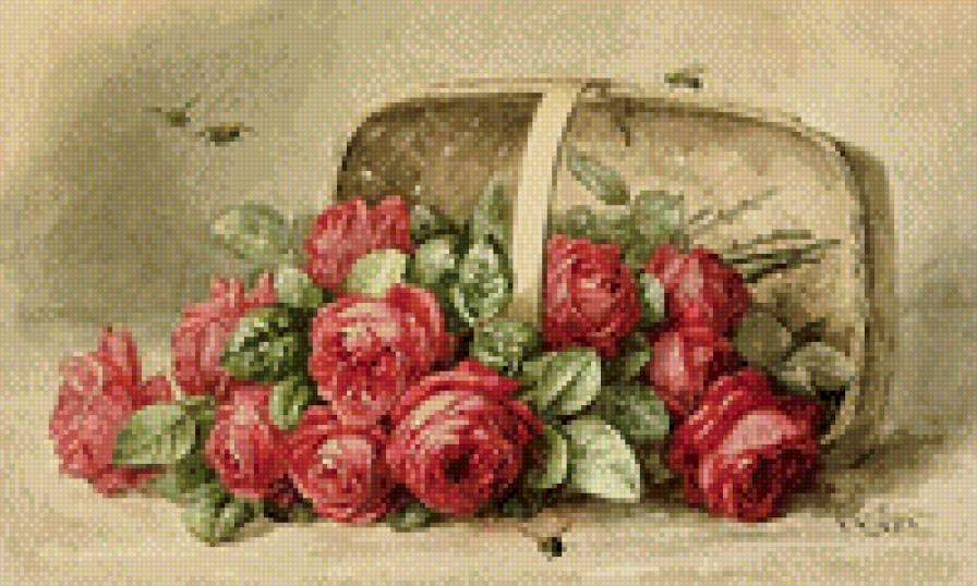 розы - розы, корзина - предпросмотр