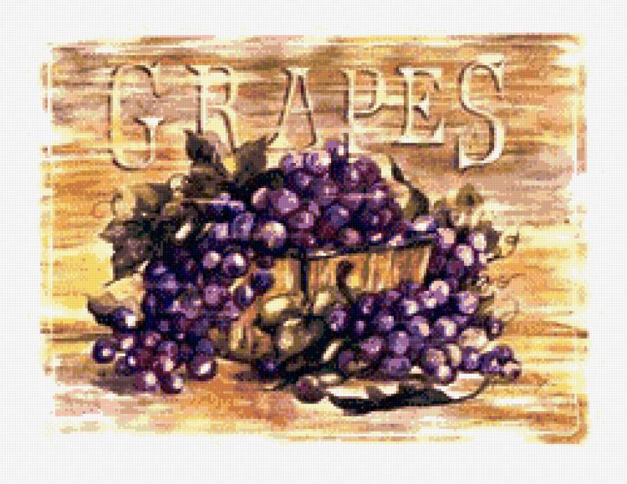 пано виноград - ягоды, пано, фрукты, виноград, картина - предпросмотр