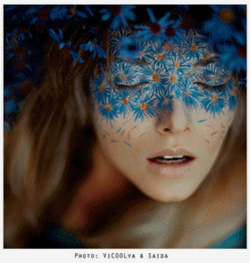 Нежность - лицо, цветы, губы, портрет, девушка - предпросмотр