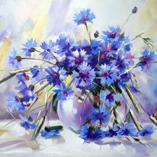 Схема вышивки «Васильки»