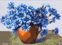 Васильки в темной вазе - оригинал
