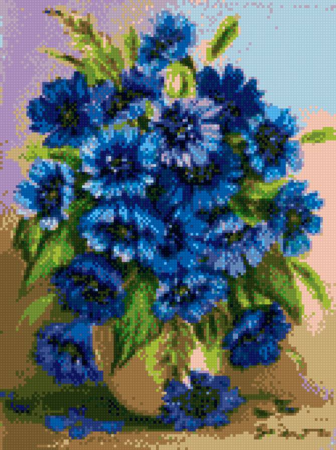 Букет васильков - предпросмотр