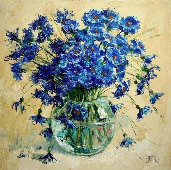 Квадратная васильки - оригинал