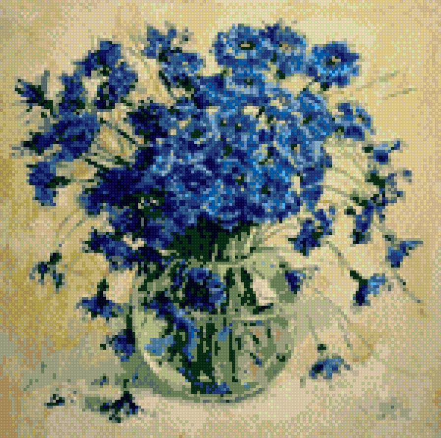 Квадратная васильки - предпросмотр