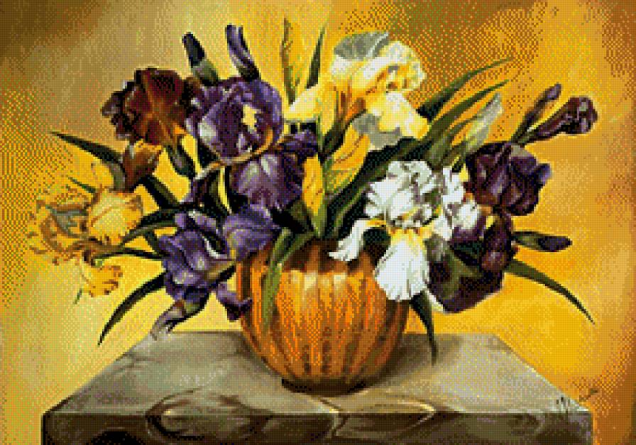 Irysy - kwiaty, irysy - предпросмотр