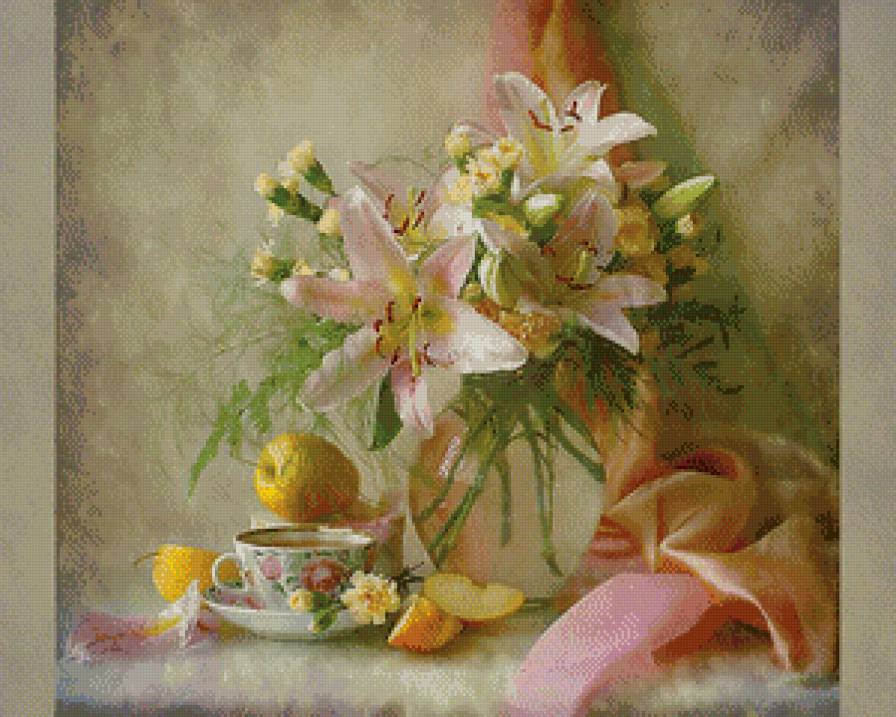 Букет лилий - цветы, натюрморт - предпросмотр