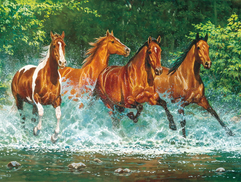 бегущие - лошади - оригинал