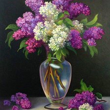 Схема вышивки «Cирень»