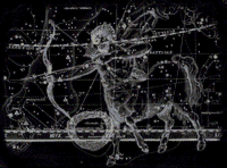 стрелец на звёздном небе - предпросмотр