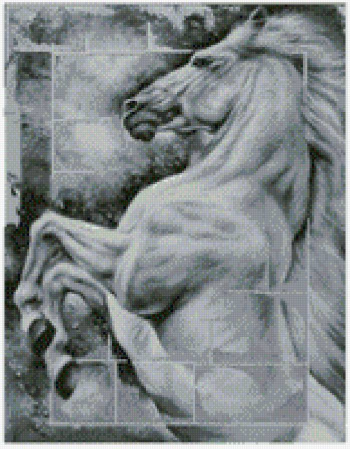 лошади - лошадь, дыбы - предпросмотр