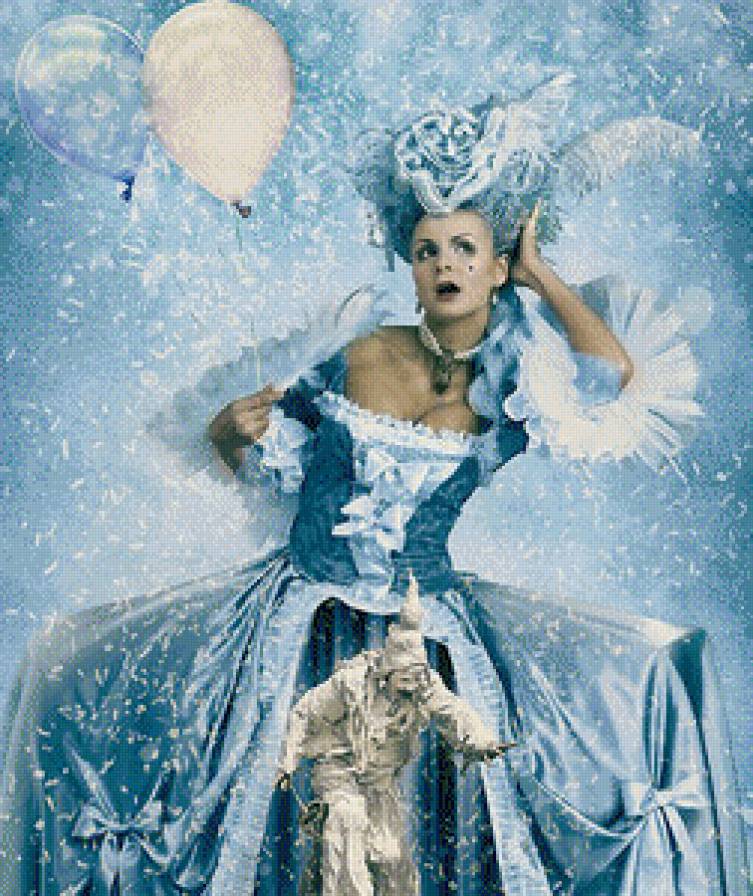 Circus - шарик, девушка, кукла, платье, цирк - предпросмотр