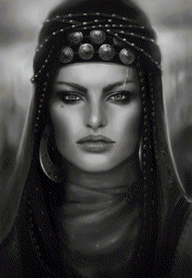 traveler - портрет, восток, черно-белое, девушка, лицо - предпросмотр