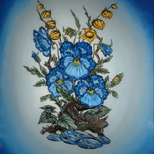 Оригинал схемы вышивки «Натюрморт в голубых тонах» (№567517)