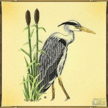 Схема вышивки «Цапля»