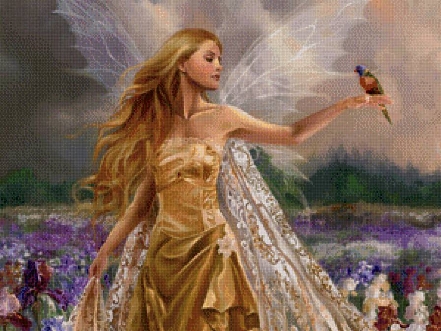 фея - образ, птица, фея, девушка, крылья, она, красота, ангел - предпросмотр