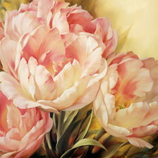 Схема вышивки «тюльпаны»