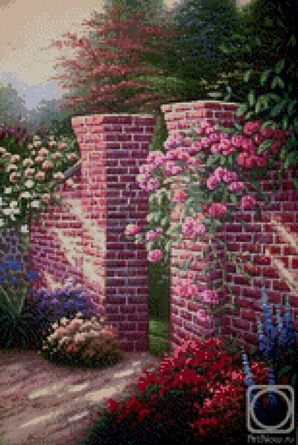 Калитка - цветы, калитка - предпросмотр