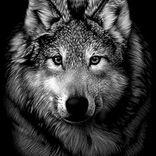 Оригинал схемы вышивки «Волк» (№568614)