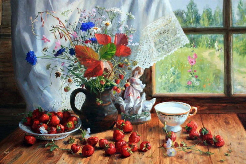 Wladimir Żdanow-Lato na stole - ziwopis, naturmort - оригинал