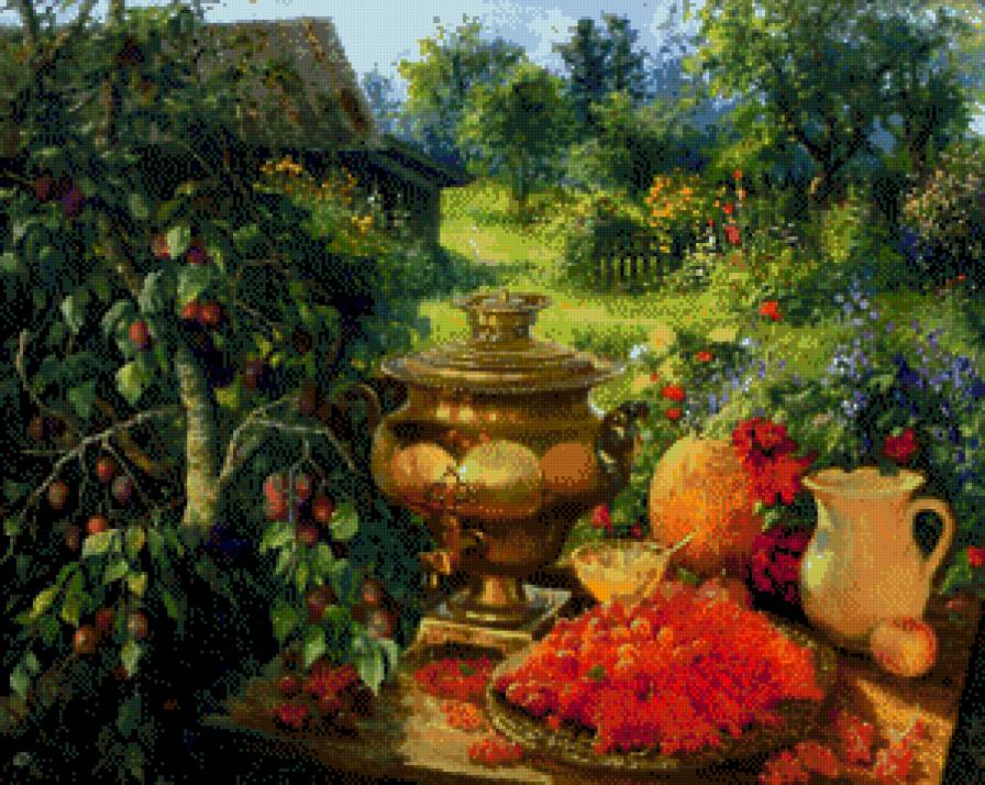 Wladimie Żdanow-Lato na daczy - naturmort, ziwopis - предпросмотр